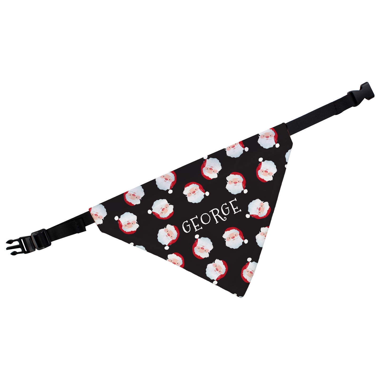 Personalised Santa Black Dog Bandana