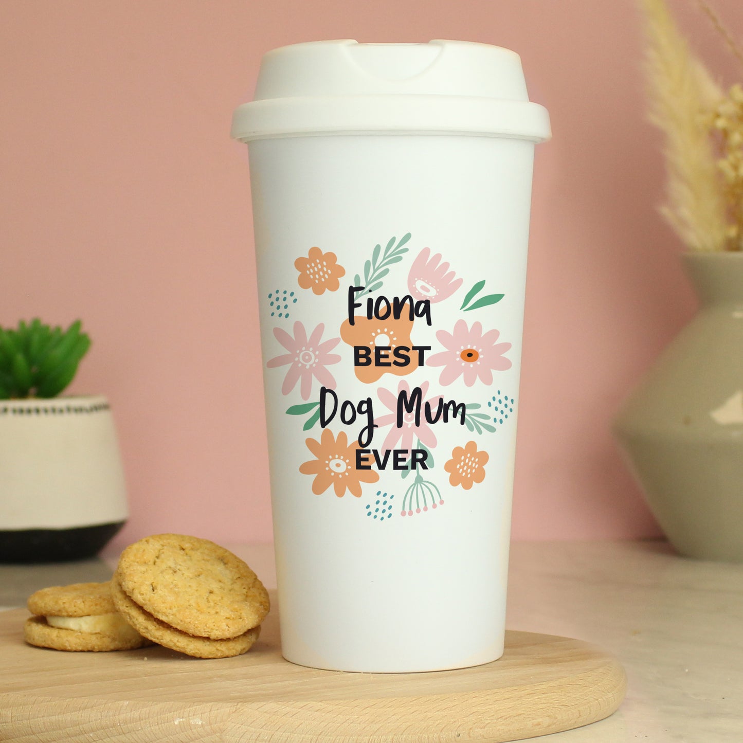 Personalised Floral Travel Mug