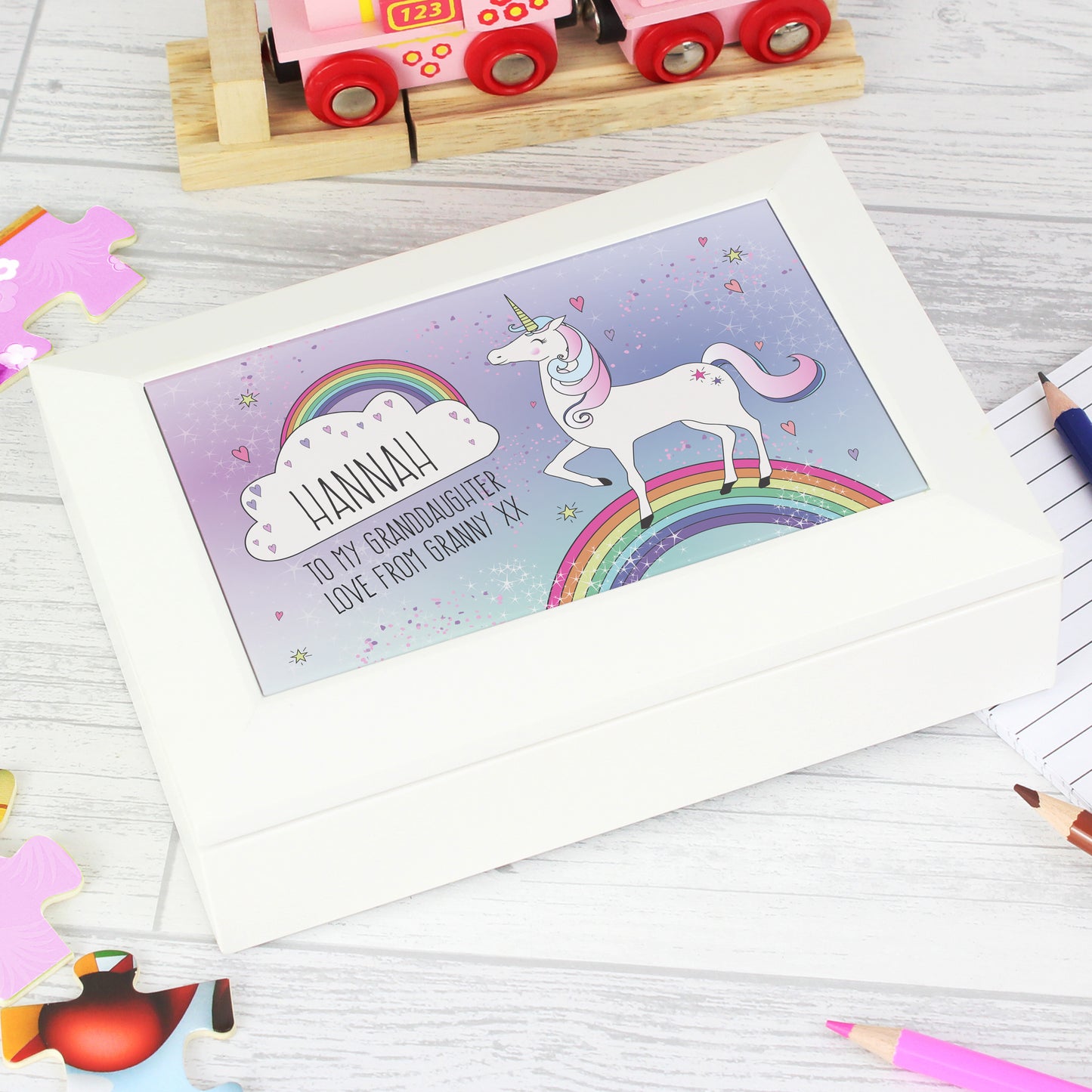 Personalised Unicorn Jewellery Box