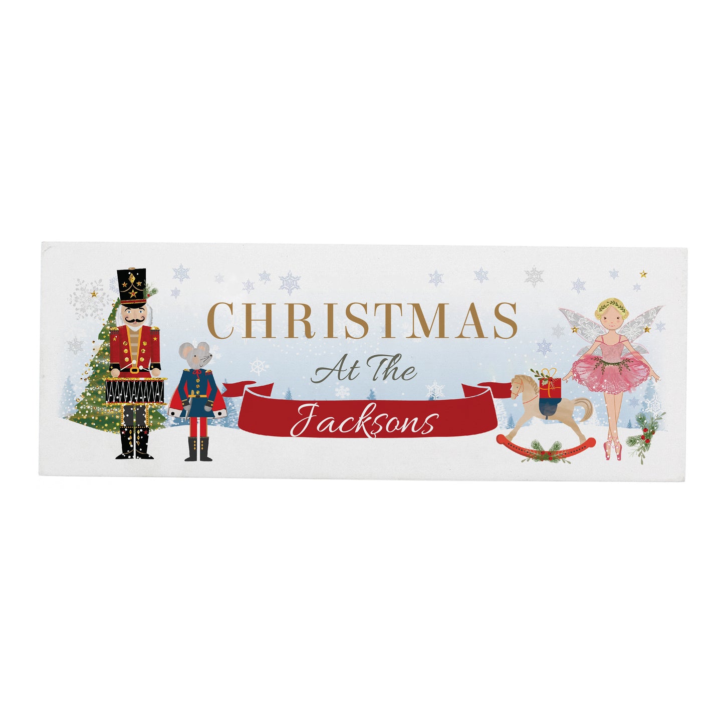 Personalised Nutcracker Wooden Mantel Decoration