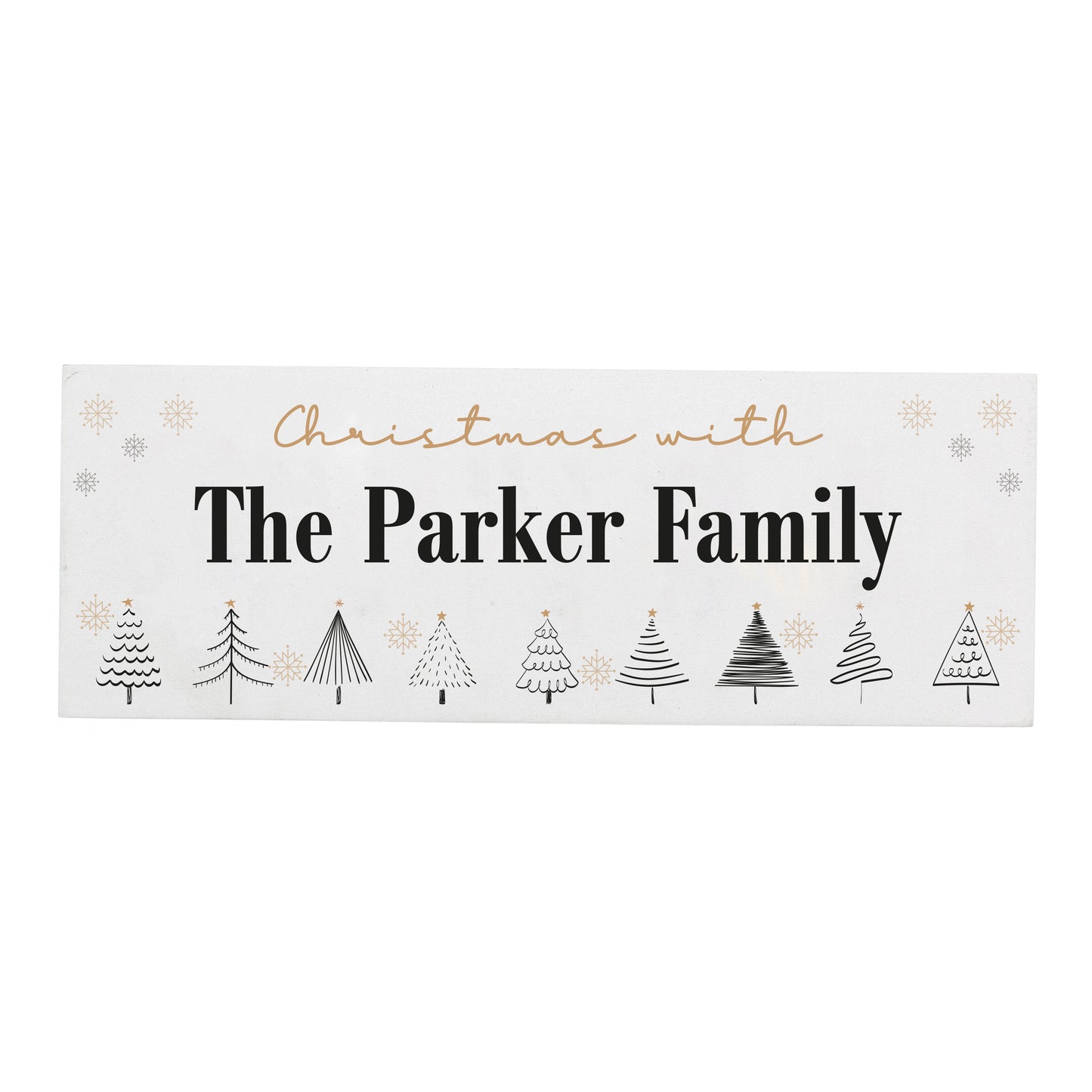 Personalised Christmas Tree Wooden Mantel Decoration